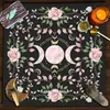 Mantel de cartas del Tarot, mandala, árbol de la vida, mariposa, hongo, signo del zodiaco, mantel de terciopelo, mantel de puesto estilo ins