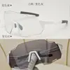 Óculos de Ciclismo Armação Branca Lente Transparente Armação Grande Óculos de Sol Fotocromáticos para Exterior Corrida À Prova de Vento Areia UV Óculos de Sol para Miopia
