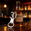 Abridor de Garrafa Digital Prata, Abridor de Cerveja de Metal Liga Criativo e Simples para Uso Comercial e Doméstico, Adequado para Bebidas e Refrigerantes