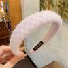 Venta al por mayor de bandas para el cabello de otoño, diadema sencilla para presionar el cabello, banda para el cabello de esponja de color dulce para niñas de Corea del Sur, accesorios simples para el cabello