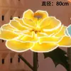 Flores Artificiais Grandes Emissoras de Luz LED para Exibição em Shopping, Flores Decorativas Grandes para Montagem de Cenário de Casamento, Flores Artificiais de Peônia