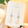 S925 Sterling Brincos de prata mulheres moda longa água gota chalcedony brincos elegantes de alta qualidade retro Tassel brincos atacado