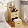 Nuevo tocador multifuncional para espacios pequeños, gabinete de almacenamiento, mesa de maquillaje estilo crema, mesa abatible, tocador de dormitorio para mujeres