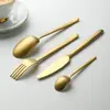 Juego de Cuchillo, Tenedor y Cuchara de Acero Inoxidable 430 Mate Transfronterizo, Cuchillo y Tenedor para Bistec Estilo Industrial, Cuchara para Postre, Vajilla Occidental Estilo Americano al por Mayor