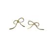 Pendientes de lazo liso de moda de lujo de alta gama, elegantes, hermosos y versátiles, pendientes pequeños exquisitos.