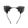 Orejas de Gato de Encaje de Plumas Aro para Cabello Fino Celebridad de Internet Sexy Fiesta Accesorios de Actuación Diadema Accesorios para el Cabello Accesorios para la Cabeza para Mujeres