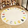 Tapete Redondo Infantil Desenho Animado Impermeável e Resistente a Manchas Tapete de Quarto ao Lado da Cama Área de Leitura Tapete de Engatinhar Tapete de Chão 2026 Novo Modelo