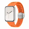 Aplicável à Xiaomi Smart Band 10pro Esportiva Perfurada Silicone Fivela Magnética Fecho Dobrável Pulseira de Relógio Rice Watch 5 6 Universal