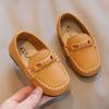 Sapatos de Couro Infantil Estilo Britânico Solado Macio Botinha Infantil Masculina 2022 Outono Novos Sapatos de Bebê Sapatos Infantis Modernos