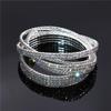 Tobillera nupcial de diamantes completos coreana de una sola fila flash Diamante elástico tobillera de diamantes Tobillera de cristal