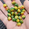 Cuentas Redondas de Ágata de Colores, Cuentas Sueltas de Jade, Pulsera, Collar, Accesorios para Joyería de Calcedonia Roja, Amarilla, Azul, Verde de 10 mm, Cuentas Hechas a Mano