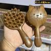 Atacado pente de massagem de sândalo verde dourado com cinco dedos, massagem raspadora de bola, cabeça meridiana de cinco dentes, agitação de bola, viva o mesmo