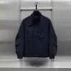 Chaqueta para Hombre Transfronteriza Nuevo Otoño Estilo Coreano de Gama Alta Patchwork Ropa de Trabajo Cuello Alto Chaqueta Marca de Moda Estilo Fresco