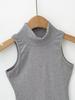Sexy chaleco de cuello alto grande favorecedor del busto con hombro estrecho envuelto en el pecho, estilo de calle de bloguero europeo y americano, ropa exterior, camisola pequeña para mujer al por mayor