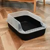 Caixa de areia para gatos semi-fechada grande anti-respingo vaso sanitário para gatos gatinho para gato suprimentos para gatos enviar pá de areia para gatos atacado
