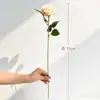 [Rosa Pequena] Planta Simulada Flor Artificial Única Plástico Popular Adereços de Foto para Decorar o Jardim Sala de Estar