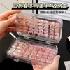 Caixa de armazenamento de esmaltes de grande capacidade, caixa de armazenamento de acessórios transparente multifuncional empilhável