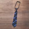 Cuadros Escoceses Azules Jk Corbata Pequeña Tb Traje Holgado Estilo Coreano Estilo Universitario Estudiante Sin Corbata Mujer De Moda