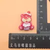 Urso de morango doce decoração de carro decoração do painel central cola de creme diy capa de celular adesivo de geladeira acessórios de resina material atacado