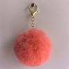Colgante de bola de pelo sintético de conejo rex de imitación de 8 cm, llavero, accesorios para bolso de joyería DIY, colgante de bola de lana al por mayor
