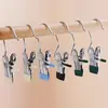 Pinza con Gancho Clip en Forma de 3 con Gancho Pinza para Ropa de Acero Inoxidable Almacenamiento de Dormitorio Clip a Prueba de Viento Clip para Pantalones Clip para Calcetines Clip para Bufanda