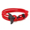 Moda nova linha Milão Estilo oceano pulseira de cauda de baleia personalidade versátil ano animal casal pulseira trançada vermelha