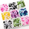4-10mm ABS Agujero Recto Perlas de Imitación Redondas Hecho a Mano DIY Pulsera Collar Materiales para Ensartar Accesorios de Ropa Accesorios