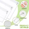 Amazon Bolsa Multifuncional de PVC Impermeable para Maquillaje, Lápices, Papelería para Oficina de Maestro, Bolsa con Cierre Blanco Transparente