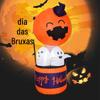 Modelo de ar inflável de Halloween 1,8 metros com luzes fantasma branco balão de ar quente inflável decoração de pátio brinquedos de Halloween