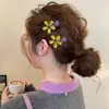 Novedad 2026 Pinza para el Cabello con Perlas y Flores en Contraste Azul y Rojo para Mujer, Pinza Lateral Estilo Coreano, Accesorio para el Cabello de Pinza para Flequillo de Alta Gama