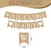 Novo Banner de Linho Retrô Bem-Vindo Bebê Decoração de Festa de Chá de Recém-Nascido Decoração de Chá de Bebê