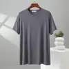 Nova camiseta modal masculina de manga curta, fina para o verão, roupa de casa, camiseta casual versátil, absorvente de suor, respirável, gola redonda