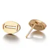 Pendientes Pendientes de patines mini pequeños europeos y americanos Pendientes de fútbol deportivos personalidad temperamento Pendientes de baloncesto de acero inoxidable