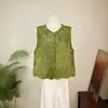 Zhi LiNovo colete jacquard de gola redonda estilo chinês para início de outono 2026 novo versátil de caimento solto emagrecedor para mulheres