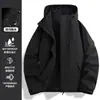 Chaqueta Softshell Camel Blue para Mujer Otoño Invierno Exterior Cortavientos Impermeable Tres en Uno Escalada Senderismo Abrigo Ropa Exterior Hombre