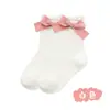 Calcetines de Malla Transpirables hasta la Mitad de la Pantorrilla para Niñas, Calcetines Infantiles con Volantes y Lazo, Calcetines Finos para Bebé de Primavera y Verano, Clase A