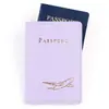 Bolsa para pasaporte de cuero PU con explosivo transfronterizo en stock, multifunción, puede poner tarjeta bancaria, bolsa para identificación, funda de cuero, portapasaporte portátil