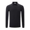 Polo de Manga Larga con Solapa de Algodón Seda de 200g Personalizado Bordado Ropa Corporativa para el Personal Ropa de Trabajo con Logo Impreso