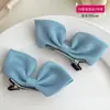 Grampo de cabelo com laço estilo coreano para crianças, três dimensional, de tecido plissado, fofo, vermelho, pequeno, estilo princesa, presilha lateral, acessórios de cabelo
