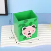 Portaplumas de Animales de Dibujos Animados de Madera Artesanías de Madera Fábrica de Papelería Al por Mayor Madera de Pino de Dibujos Animados Día del Niño