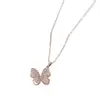 Collar Largo de Mariposa Transfronterizo para Mujer Joyería de Lujo Ligero Accesorios de Alta Gama Diseño de Nicho Colgante Cadena para Clavícula de Suéter Verano