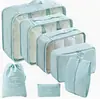 Conjunto de sete bolsas de armazenamento para viagem, conjunto de sete bolsas de classificação de bagagem de viagem espessadas, fabricantes