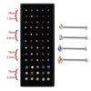 Clavos de acero inoxidable para perforación de nariz de varilla recta y en L 60 1.5/2.0/2.5/3.0mm, comercio exterior europeo y americano, en caja, piercing de nariz