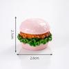 Simulación de cangrejo de río, taco, panini, hamburguesa, comida para jugar, decoraciones DIY, bolsa ciega, accesorios colgantes, micro paisaje, adornos pequeños