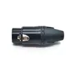 Xlr Suizo Carcasa Negra Rosca Interna Cola de Pegamento Negro Pin Pin Chapado en Oro Negro Cabezal Hembra de 4 Pines