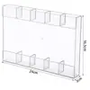 Caixa Organizadora Porta-Canudos de Acrílico Transparente Display de Canudos Rack de Armazenamento à Prova de Poeira 5 Compartimentos 6 Compartimentos Rack de Armário Montado na Parede