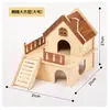 Casa Pequeña para Hámster, Juguete de Túnel Subterráneo para Hámster Dorado, Plataforma de Entretenimiento Propio para Aliviar el Aburrimiento, Juego Completo de Paisajismo, Casa Escondite, Escalera