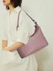 Bolsa Tejida Nueva Transfronteriza Moda Europea y Americana Simple Atmosférica Bolso de Hombro Bolso de Axila Casual Texturizado Bolso Dumpling