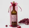 Bolsas de Vino Tinto al por Mayor del Fabricante, Bolsas de Vino de Gasa Transparente de una Pieza Multicolor, Bolsas de Gasa para Regalo con Cordón, Bolsas de Malla con Cordón