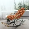 Mecedora, silla de ratán, sillón reclinable para siesta de adultos, silla perezosa para balcón de sala de estar, silla de ocio, mecedora de ocio para ancianos, mecedora de ratán